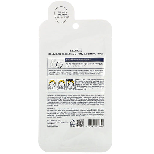 Mediheal, Collagen, Essential Lifting & Firming Beauty Mask, 1 Sheet, 0.81 fl oz (24 ml) - HealthCentralUSA