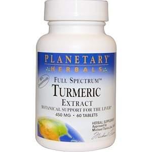 Planetary Herbals, Full Spectrum Turmeric Extract, 450 mg, 60 Tablets - HealthCentralUSA