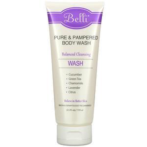 Belli Skincare, Pure & Pampered Body Wash, 6.5 fl oz (191 ml) - HealthCentralUSA