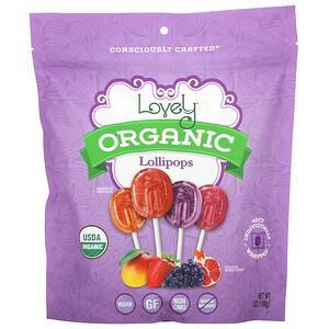 Lovely Candy, Organic Lollipops, Assorted Fruit, 40 Individually Wrapped, 7 oz (198 g) - HealthCentralUSA