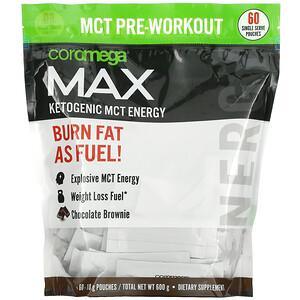 Coromega, Max Ketogenic MCT Energy, Chocolate Brownie, 60 Single Serve Pouches, (10 g) Each - HealthCentralUSA