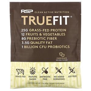 RSP Nutrition, TrueFit, Grass-Fed Whey Protein Shake with Fruits & Veggies, Chocolate, 1.7 oz (49 g) - HealthCentralUSA