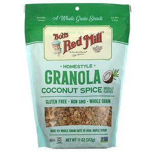 Bob's Red Mill, Pan-Baked Granola, Coconut Spice, 11 oz (312 g) - HealthCentralUSA