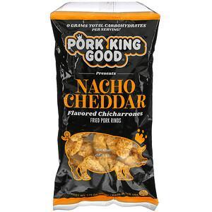 Pork King Good, Flavored Chicharrones, Nacho Cheddar, 1.75 oz (49.5 g) - HealthCentralUSA