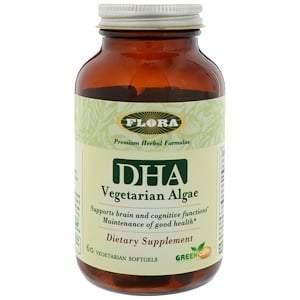 Flora, DHA Vegetarian Algae, 60 Vegetarian Softgels - HealthCentralUSA
