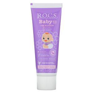 R.O.C.S., Baby, Lime Blossom Toothpaste, 0-3 Years, 1.6 oz (45 g) - HealthCentralUSA