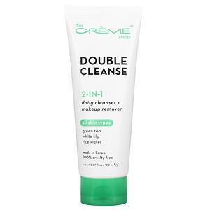 The Creme Shop, Double Cleanse, 2-in-1 Daily Cleanser + Makeup Remover, 5.07 fl oz (150 ml) - HealthCentralUSA