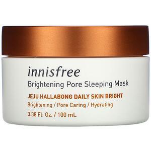Innisfree, Jeju Hallabong Daily Skin Bright, Brightening Pore Sleeping Mask, 3.38 fl oz (100 ml) - HealthCentralUSA