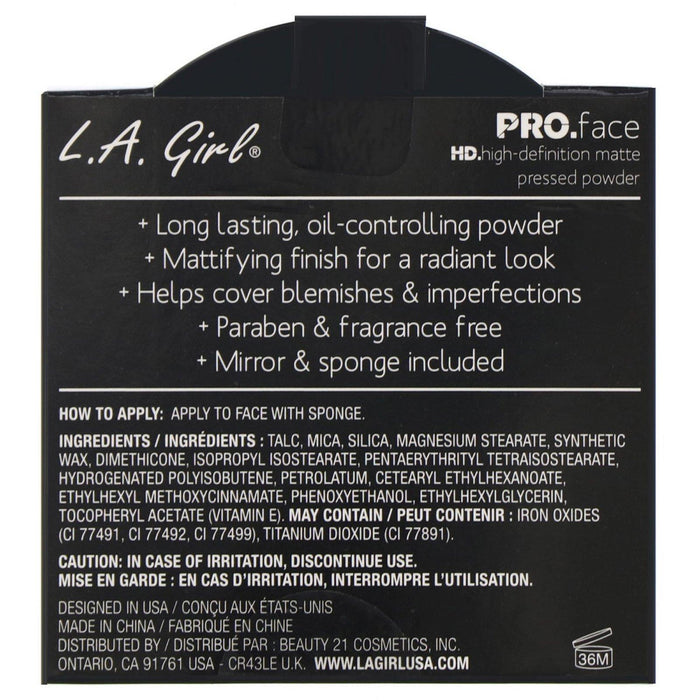L.A. Girl, Pro Face HD Matte Pressed Powder, Warm Caramel, 0.25 oz (7 g) - HealthCentralUSA