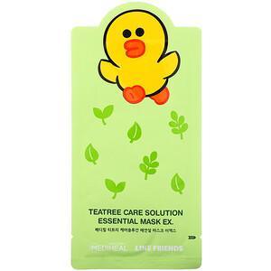 Mediheal, Line Friends, Teatree Care Solution Essential Beauty Mask EX, 1 Sheet, 24 ml - HealthCentralUSA