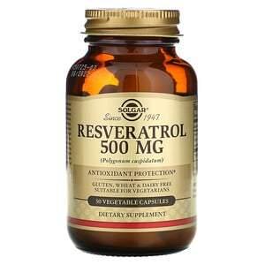 Solgar, Resveratrol, 500 mg, 30 Vegetable Capsules - HealthCentralUSA