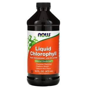 Now Foods, Liquid Chlorophyll, Mint Flavor, 16 fl oz (473 ml) - HealthCentralUSA