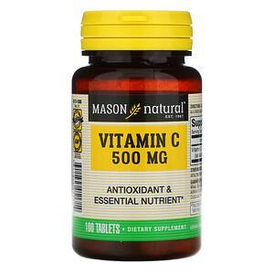 Mason Natural, Vitamin C, 500 mg, 100 Tablets - HealthCentralUSA