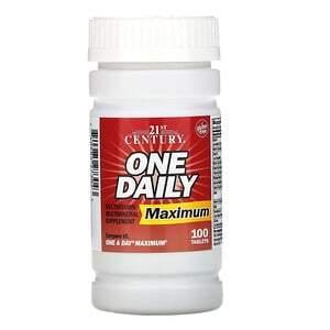 21st Century, One Daily, Maximum, 100 Tablets - HealthCentralUSA