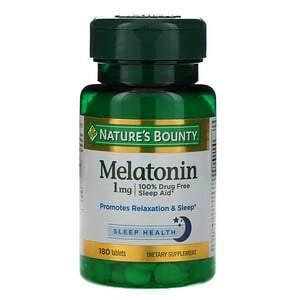 Nature's Bounty, Melatonin, 1 mg, 180 Tablets - HealthCentralUSA
