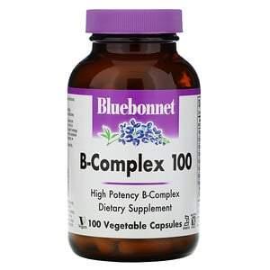 Bluebonnet Nutrition, B-Complex 100, 100 Vegetable Capsules - HealthCentralUSA