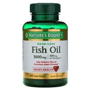 Nature's Bounty, Odorless Fish Oil, 1,000 mg, 120 Coated Softgels - HealthCentralUSA
