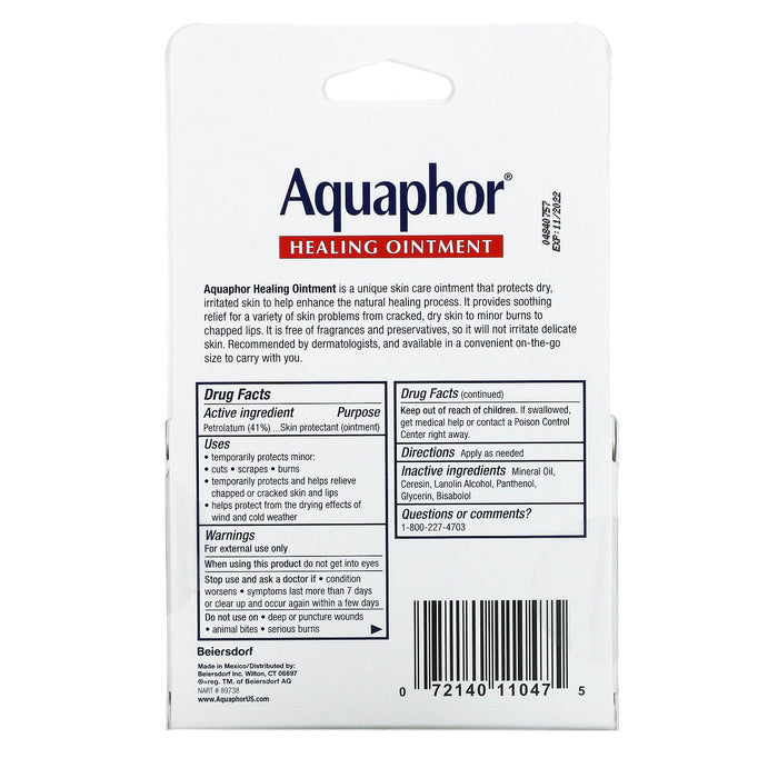 Aquaphor, Advanced Therapy, Healing Ointment, 2 Tubes, 0.35 oz (10 g) Each - HealthCentralUSA