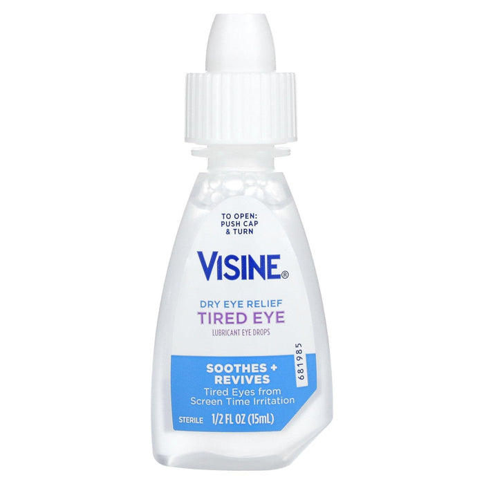 Visine, Dry Eye Relief, Lubricant Eye Drops, Tired Eye, 1/2 fl oz (15 ml) - HealthCentralUSA