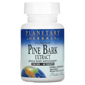 Planetary Herbals, Full Spectrum Pine Bark Extract, 150 mg, 60 Tablets - HealthCentralUSA