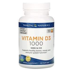 Nordic Naturals, Vitamin D3, Orange, 1,000 IU, 120 Count - HealthCentralUSA