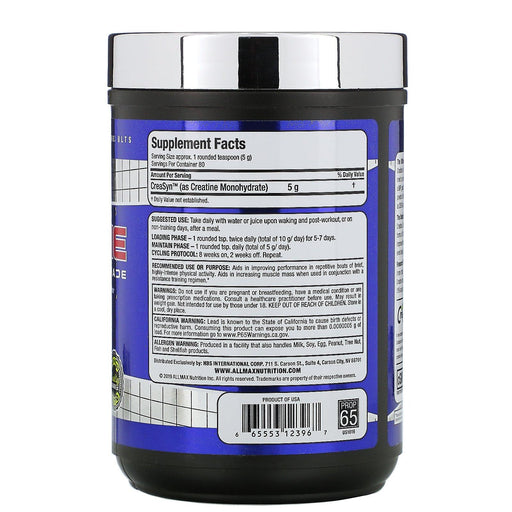 ALLMAX Nutrition, Creatine Powder, 100% Pure Micronized Creatine Monohydrate, Pharmaceutical Grade Creatine, 14.11 oz (400 g) - HealthCentralUSA