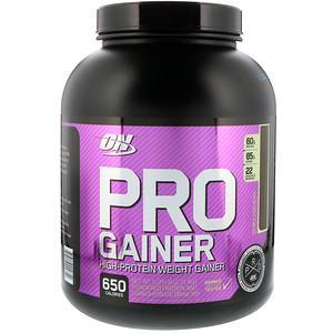Optimum Nutrition, PRO GAINER, High-Protein Weight Gainer, Double Chocolate, 5.09 lbs (2.31 kg) - HealthCentralUSA