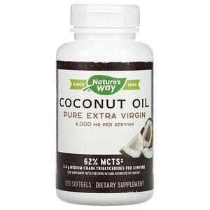 Nature's Way, Coconut Oil, Pure Extra Virgin, 4,000 mg, 120 Softgels - HealthCentralUSA