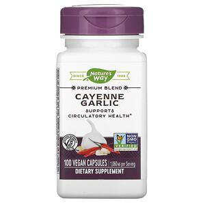 Nature's Way, Cayenne Garlic, 1,060 mg, 100 Vegan Capsules - HealthCentralUSA