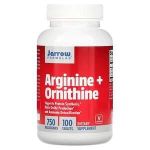 Jarrow Formulas, Arginine + Ornithine, 750 mg, 100 Tablets - HealthCentralUSA