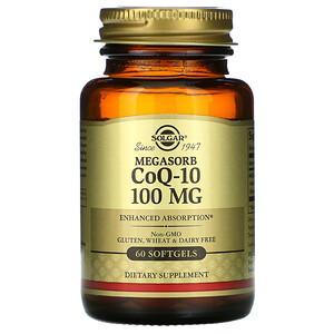 Solgar, Megasorb CoQ-10, 100 mg, 60 Softgels - HealthCentralUSA