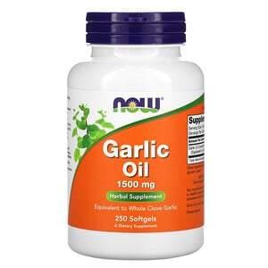 Now Foods, Garlic Oil, 1,500 mg, 250 Softgels - HealthCentralUSA