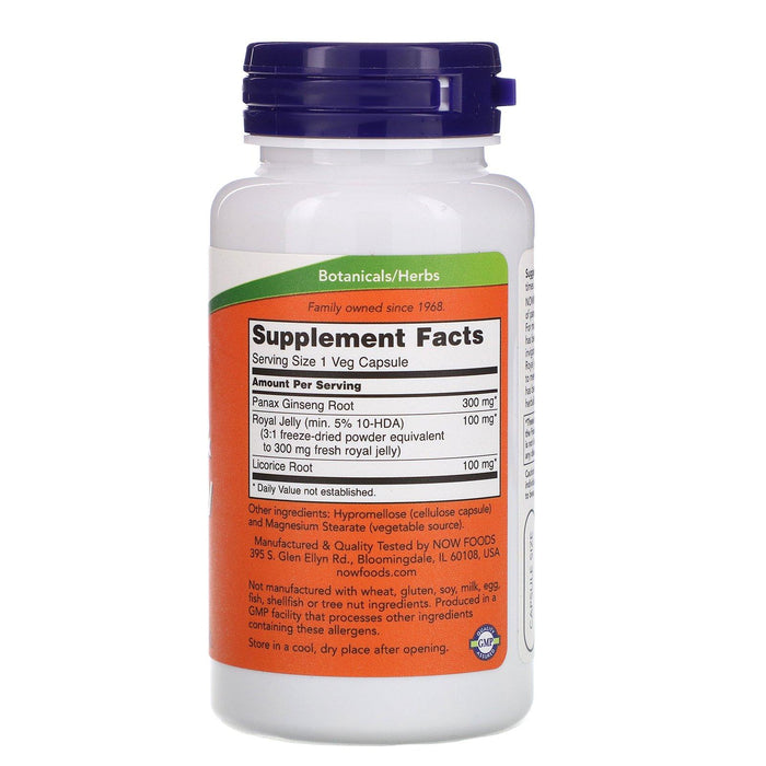 Now Foods, Ginseng & Royal Jelly, 90 Veg Capsules - HealthCentralUSA