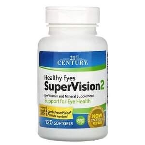 21st Century, Healthy Eyes SuperVision2, 120 Softgels - HealthCentralUSA