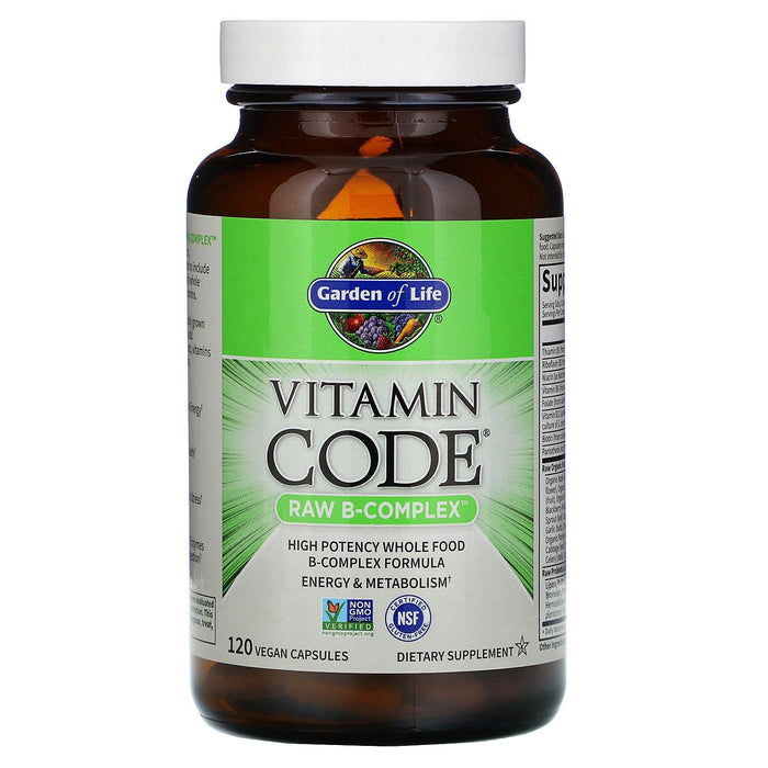 Garden of Life, Vitamin Code, RAW B-Complex, 120 Vegan Capsules - HealthCentralUSA