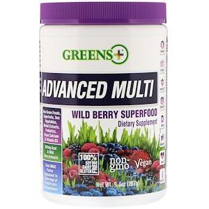 Greens Plus, Advanced Multi, Wild Berry Superfood, 9.4 oz (267 g) - HealthCentralUSA