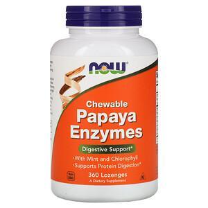 Now Foods, Chewable Papaya Enzymes, 360 Lozenges - HealthCentralUSA