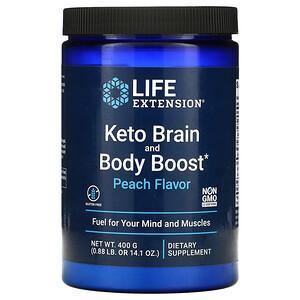 Life Extension, Keto Brain and Body Boost, Peach, 14.1 oz (400 g) - HealthCentralUSA