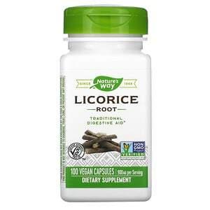 Nature's Way, Licorice Root, 900 mg, 100 Vegan Capsules - HealthCentralUSA