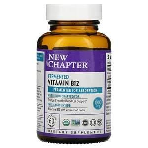 New Chapter, Fermented Vitamin B12, 1,000 mcg, 60 Vegan Tablets - HealthCentralUSA