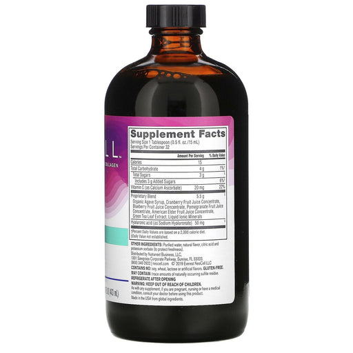 Neocell, Hyaluronic Acid, Berry Liquid, 50 mg, 16 fl oz (473 ml) - HealthCentralUSA