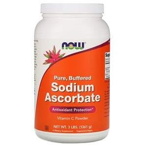 Now Foods, Sodium Ascorbate Powder, 3 lbs (1361 g) - HealthCentralUSA