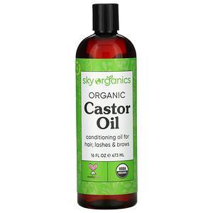 Sky Organics, Organic Castor Oil, 16 fl oz (473 ml) - HealthCentralUSA