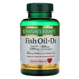 Nature's Bounty, Fish Oil + D3, 90 Rapid Release Softgels - HealthCentralUSA