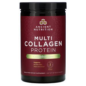Dr. Axe / Ancient Nutrition, Multi Collagen Protein, Cucumber Lime, 1.17 lb (531 g) - HealthCentralUSA