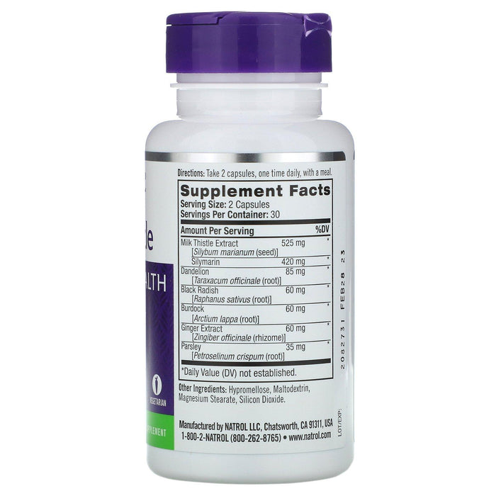 Natrol, Milk Thistle , 525 mg, 60 Capsules - HealthCentralUSA