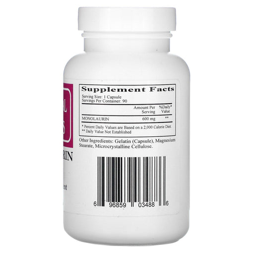 Ecological Formulas, Monolaurin, 600 mg, 90 Capsules - HealthCentralUSA