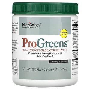 Nutricology, ProGreens with Advanced Probiotic Formula, 9.27 oz (265 g) - HealthCentralUSA