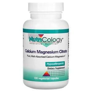 Nutricology, Calcium Magnesium Citrate, 100 Vegetarian Capsules - HealthCentralUSA