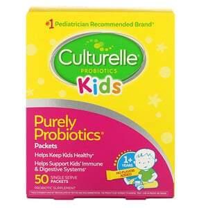 Culturelle, Kids, Purely Probiotics, 1+ Years, Unflavored, 50 Single Serve Packets - HealthCentralUSA